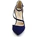 Bonnnibel Helga-2 Women's Closed Back Ankle Strap Stiletto Heel Dress Pumps