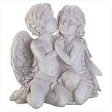 Kissing Cherubim Sculpture Figurine Outdoor Patio Yard
