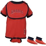 MLB Anaheim Angels Infant Bib & Booties Set (12 Months)