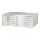 Safco  Facil? 5-Drawer Flat File-Medium Light Gray