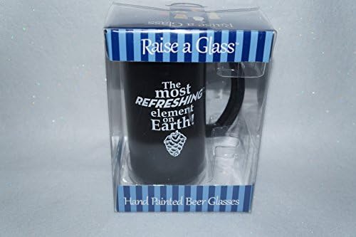 Raise A Glass Hand Painted Beer Glass Refreshing Element