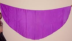 Purple Semi-Circular Silk Veil