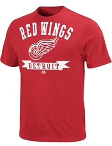 NHL Detroit Red Wings Men's Wings Tape To Tape Short Sleeve Shirt, Red, XX-Large