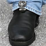 Skull & Wings Motorcycle Pant/Boot Clips - Front Clips (No Laces)