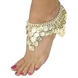 Golden Anklet with Loads of Coins in a Triangular Pattern