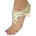 Golden Anklet with Loads of Coins in a Triangular Pattern