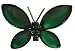 Set Of 4 Glass Emerald Green May Birthstone Butterfly Pins #14725