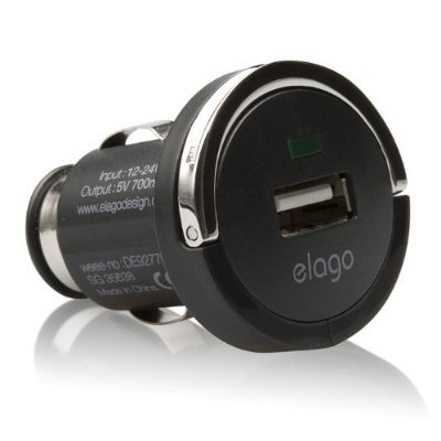 elago Nano EL-Car-001 USB Car Charger for iPhone, iPod, MP3 Players, Digital Cameras, PDAs, Mobile Phones and more (Black)