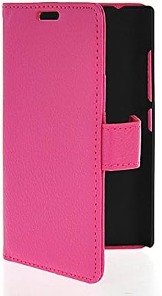 Nokia X2 Dual SIM Case,ONEWIND [Hot Pink] High Quality Leather Wallet Folio Case Cover With Card Slots For Nokia X2 Dual SIM