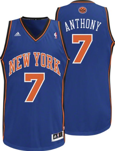 Carmelo Anthony Blue adidas Revolution 30 Swingman New York Knicks Youth Jersey