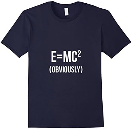 Men's E=MC2 (Obviously) T-Shirt (Einstein, Physics, Science) Small Navy