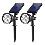 InnoGear Solar Lights Spotlight Outdoor Landscape Lighting Wall Light, Pack of 2 (White Light) - Best Reviews Guide