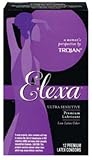 Trojan Elexa Premium Ultra Sensitive Latex Condoms with Premium Lubricant, 12-Count Boxes (Pack of 3)