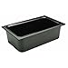 Carlisle Coldmaster 19 9/10 qt Black ABS Plastic Food Pan - Full Size 6" D