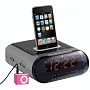iLive Large Display Clock Radio with Docking and Recharging for iPod (Black)