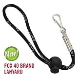Fox 40 Classic Official Whistle with Break Away Lanyard (Black)