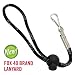 Fox 40 Classic Official Whistle with Break Away Lanyard (Black)