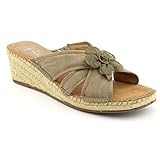 Life Stride Sunnyvalle Open Toe Wedge Sandals Shoes Bronze Womens