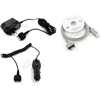 3-piece Value Combo Pack of Sony Ericsson K750, W800, D750, Z520, W600i, W550i, Z525, W300i, Z530i, W810 Includes: Vehicle Cigarette Lighter Power Charger with Ic Chip + USB Data Cable + Home Wall Travel Plug in Ac Charger