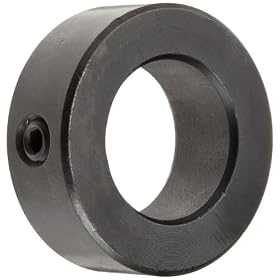 Climax Metal MC-02 Steel Set Screw Collar, Metric, Black Oxide Plating, 2mm Bore Size, 6mm OD, With M2 x 2.5 Set Screw