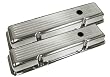 1958-86 CHEVY SMALL BLOCK 283-305-327-350-400 SHORT CHROME ALUMINUM VALVE COVERS - BALL MILLED
