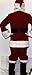 ADOMI Santa Claus Costume for Men Adults Santa Suit 11pcs Mens Red Deluxe Christmas Clause Outfit Cosplay Vacation Suits Set