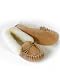 Mocassins femme en daim fourrés avec semelle en daim
