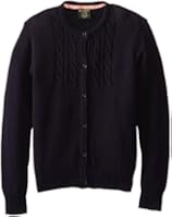 Eddie Bauer Big Girls'  Crew Neck Button Front Cardigan Sweater