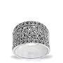 Marvelous 14 MM Marcasite Band .925 Sterling Silver Ring