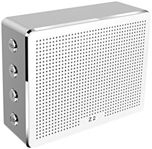 Uchoir Mini Portable Bluetooth Wireless Strong Bass Speakers for iPhone Samsung with Bicycle Clip and Suction Cup Base - Silver