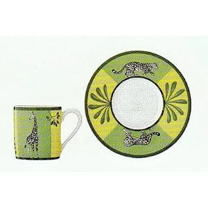 Hermes Africa Giraffe Espresso Cup and Saucer by 