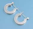 Sterling Silver Plain Hoop Earrings - 20 mm x 4 mm