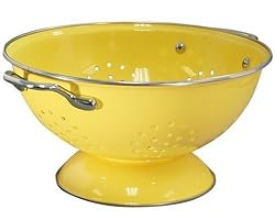 Calypso Basics 3 Quart powder coated  Colander, Lemon