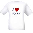 I LOVE RYAN - Name-series - White T-shirt