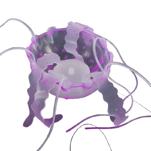Aquarium Meduse Artificielle Decoration Artificial Jellyfish poisson Tank Glowing lumiere violet