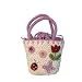 Sonstige Hersteller Mini Strohtasche lila/rose