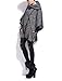 ellazhu Women Fashion Stripe Lapel Raglan Sleeve Coat Outwear OneSize GY254