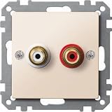 Merten MEG4350-0344 Steckdose f&uuml;r Audio Anschluss, wei&szlig; gl&auml;nzend, System M