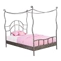 Parisian Full Canopy Bed 59-3/4" x 78-1/2" x 72"H