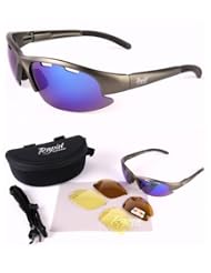 Nimbus FT (Silver) Polarized Sports Sunglasses, with Interchangeable Lenses - Suitable for... by Rapid Eyewear