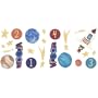 Blue Mountain Wallcoverings GAPP1783 Just for Kids Outer Space Self-Stick Appliqu�