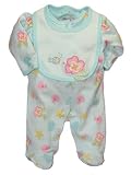 Blue Floral Footie by Little Me