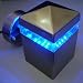 STAINLESS STEEL MAINS POWERED BLUE LED WALL LANTERN
