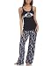 Baby Phat Juniors' Pajama Pant Set,Navy,Small