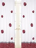Red and White Polka Dot Ladybug Window Treatment Panels by Sweet Jojo Designs -Set of 2