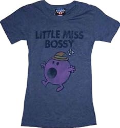 Junk Food Little Miss Bossy Washed Navy Juniors T-shirt Tee