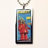 Retro-a-go-go 'RED ROBOT' SCI-FI TABLET NECKLACE