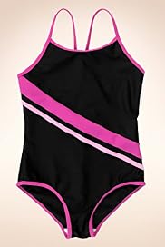Square Neck Striped Swimsuit