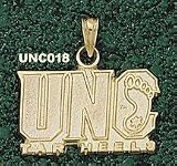 Univ Of North Carolina New Unc Tar Heels Charm/Pendant -14K/10K, Stainless Steel or Gold Plated