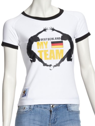 FIFA WM 2010 TM DAX8010 Damen T-Shirt Deutschland, weiss(white), L